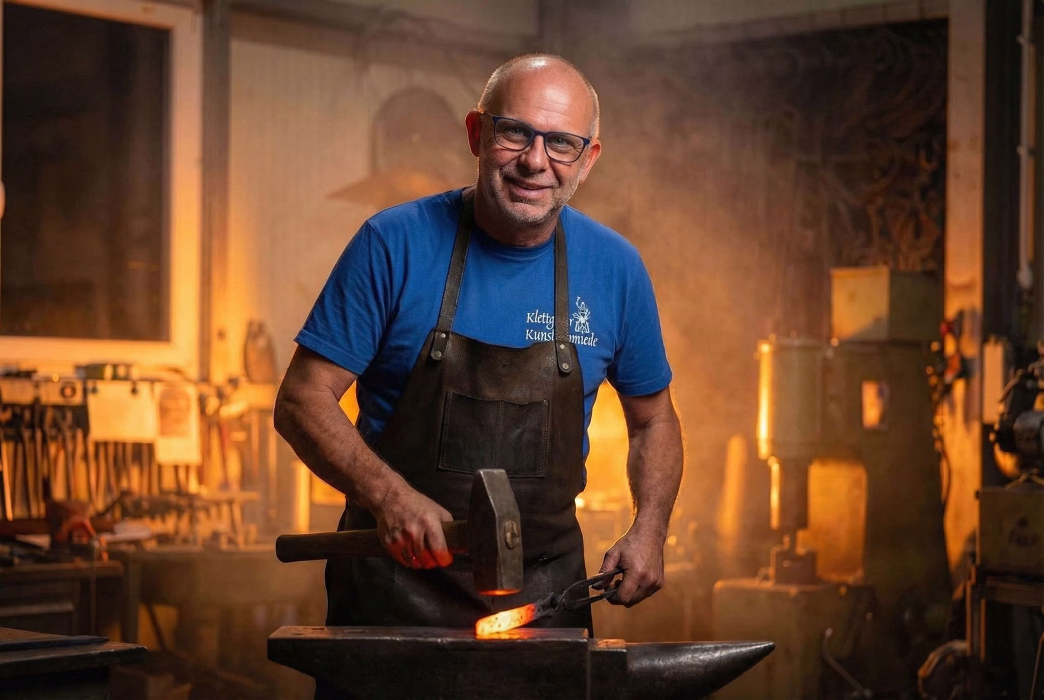 Freddy Huber, Inhaber der Klettgauer Kunstschmiede